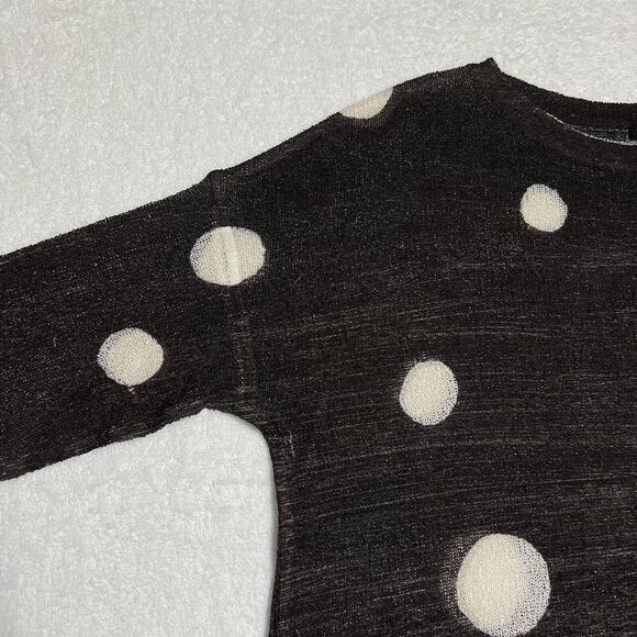 Nally & Millie Polka Dot Lightweight Sweater Women’s XL Black Sheer - Picture 13 of 14